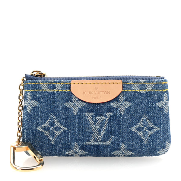 Louis Vuitton Monogram Denim Key Pouch Denim Blue 1743356