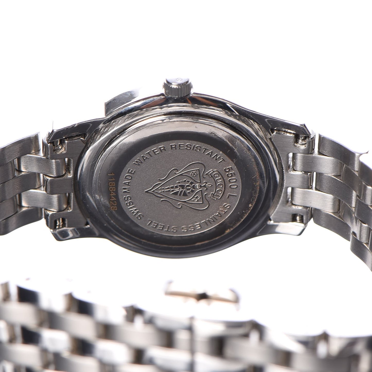 Stainless Steel Diamond 27mm 5500L Quartz Watch Black