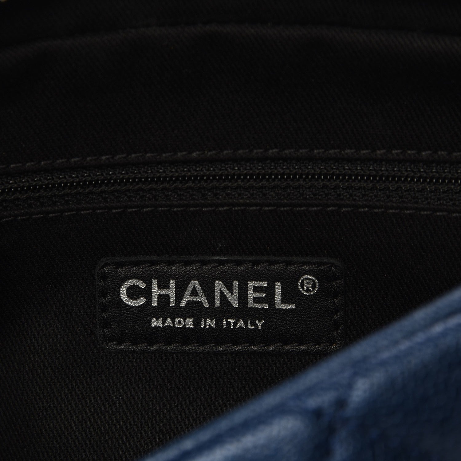 Chanel Iridescent Caviar Quilted Small Chic Flap Dark Blue 7 of 7