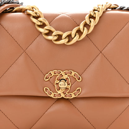 Chanel Lambskin Quilted Medium Chanel 19 Flap Brown 8 of 11
