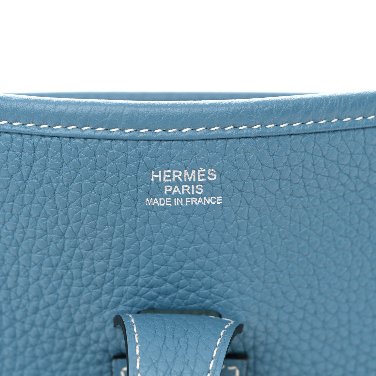 Hermes Taurillon Clemence Evelyne III PM Blue Jean 6 of 11