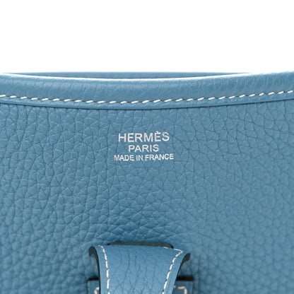 Hermes Taurillon Clemence Evelyne III PM Blue Jean 6 of 11