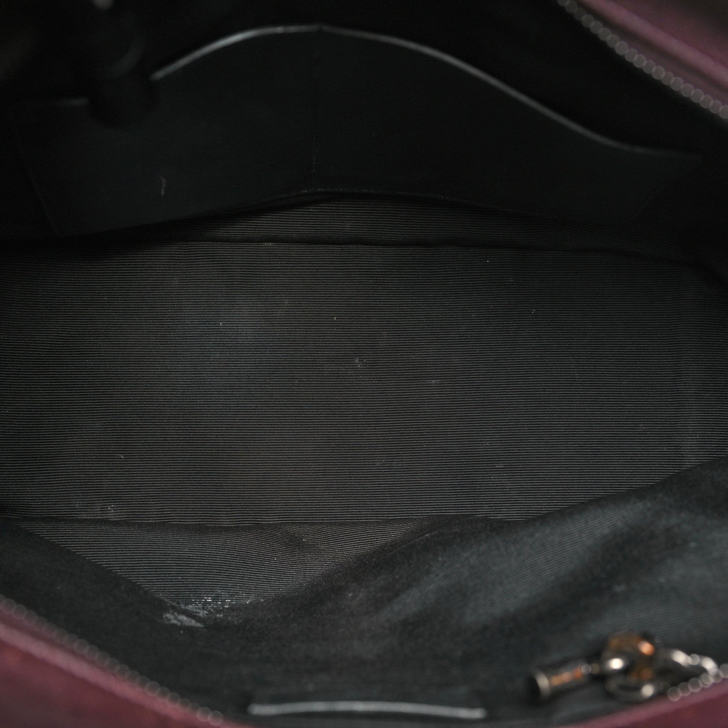 Saint Laurent Sheepskin Matelasse Chevron Large Monogram Shopping Bag Burgundy 5 of 9