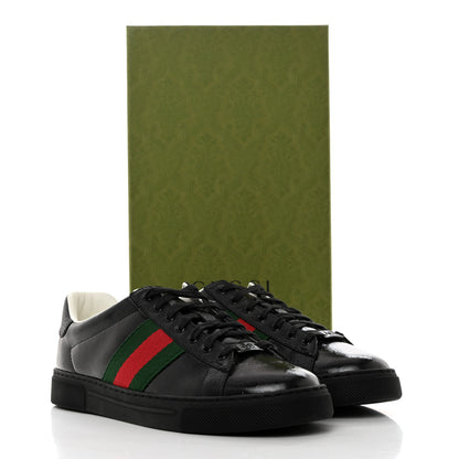 Gucci Crystal GG Monogram Web Mens New Ace Sneakers 8 Black 9 of 9