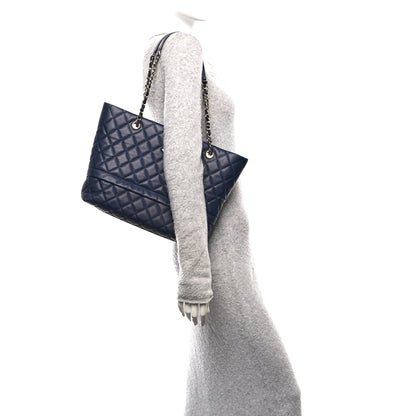 Chanel Caviar Quilted Rolled Up Tote Navy 2 of 10