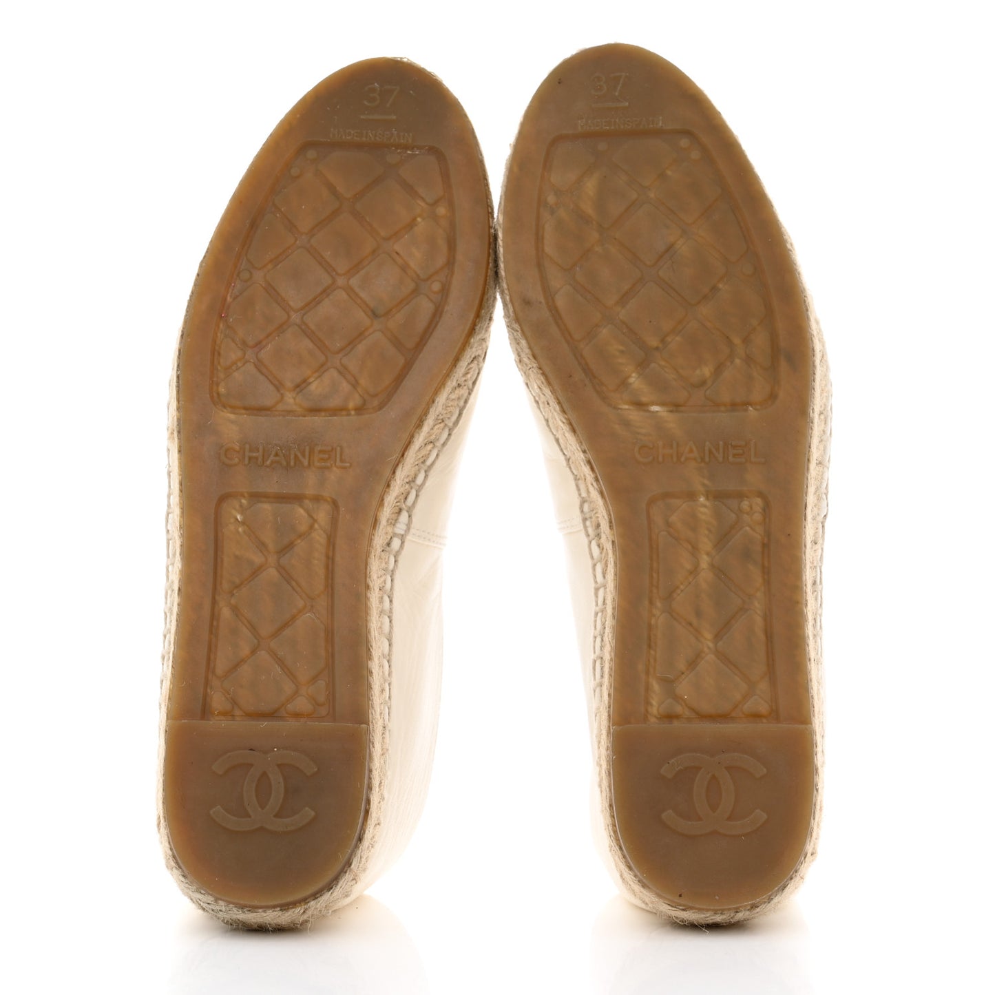 Lambskin CC Espadrilles 37 White