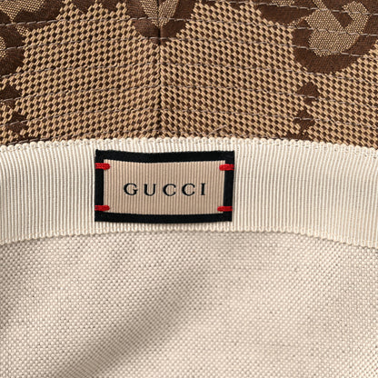 Gucci Monogram Jumbo GG Bucket Hat S Camel Ebony New Acero 8 of 9
