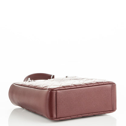 Chanel Caviar Quilted Petit Shopping Tote PST Burgundy 5 of 7