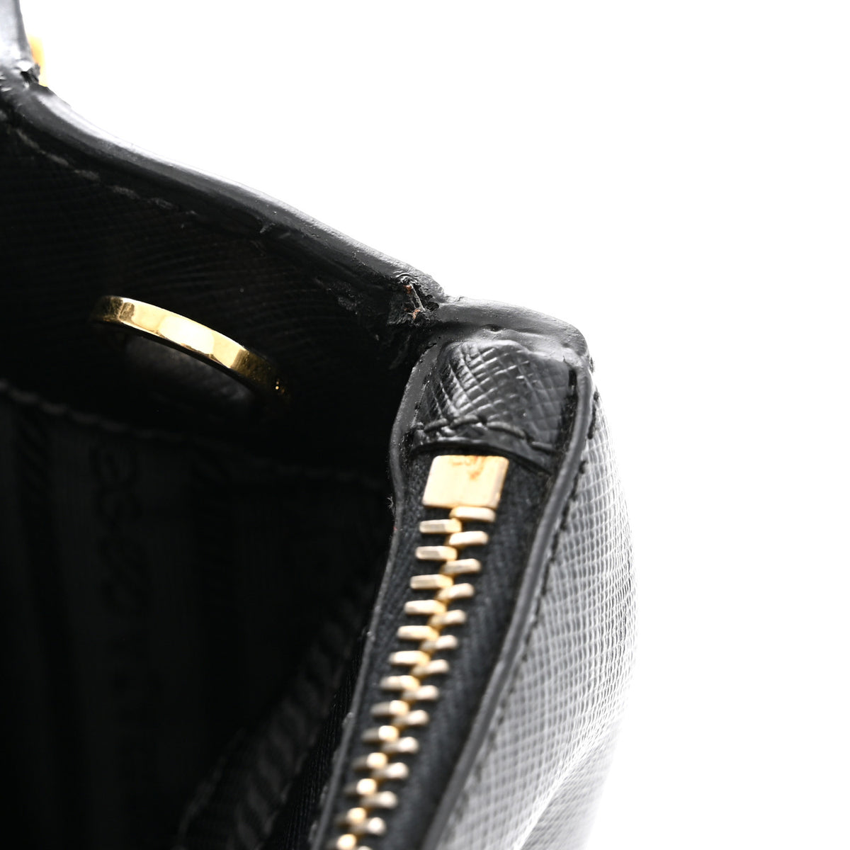 Saffiano Small Galleria Double Zip Tote Black