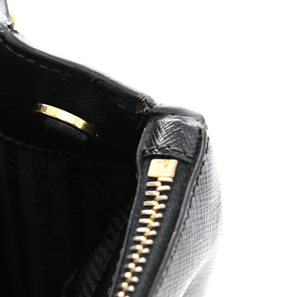 Prada Saffiano Small Galleria Double Zip Tote Black 12 of 14