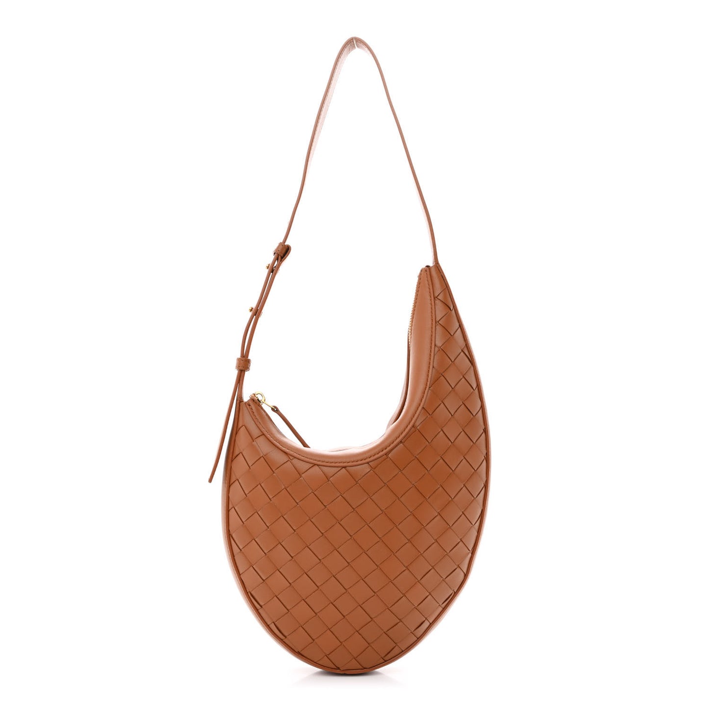 Nappa Intrecciato Small Drop Shoulder Bag Wood