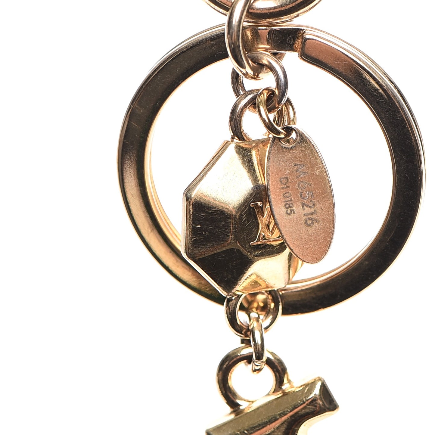 LV Facettes Bag Charm Key Holder Gold