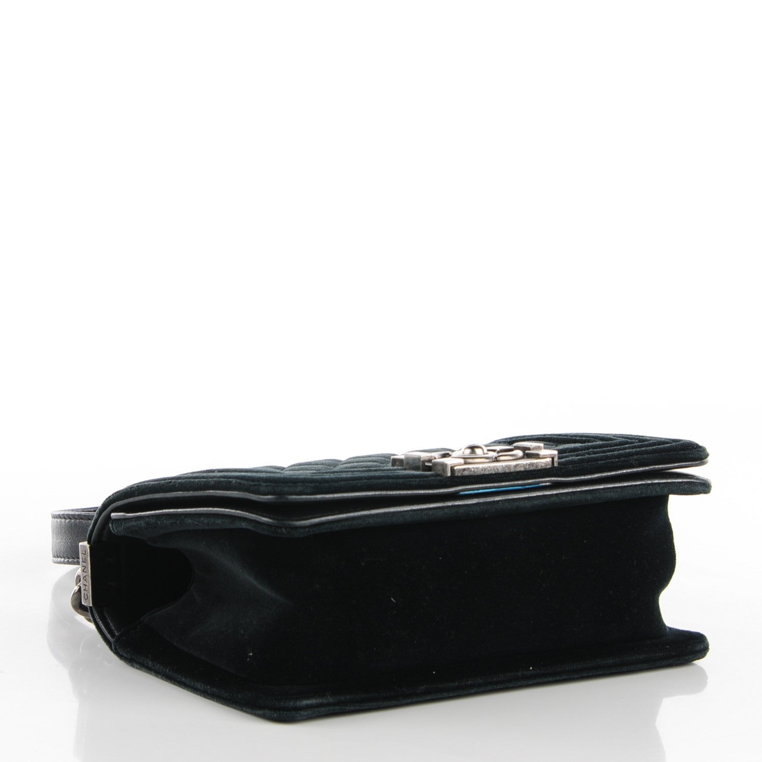 Chanel Velvet Quilted Small Boy Flap Black 4 of 8