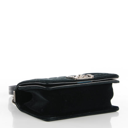 Chanel Velvet Quilted Small Boy Flap Black 4 of 8