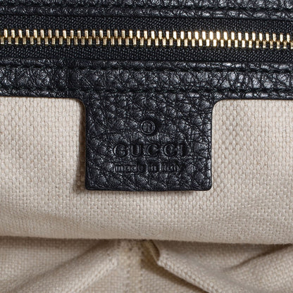 Gucci Pebbled Calfskin Medium Soho Shoulder Bag Black 6 of 9