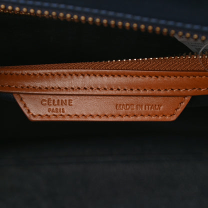 Celine Elephant Calfskin Mini Tri-Color Luggage Brown 6 of 9