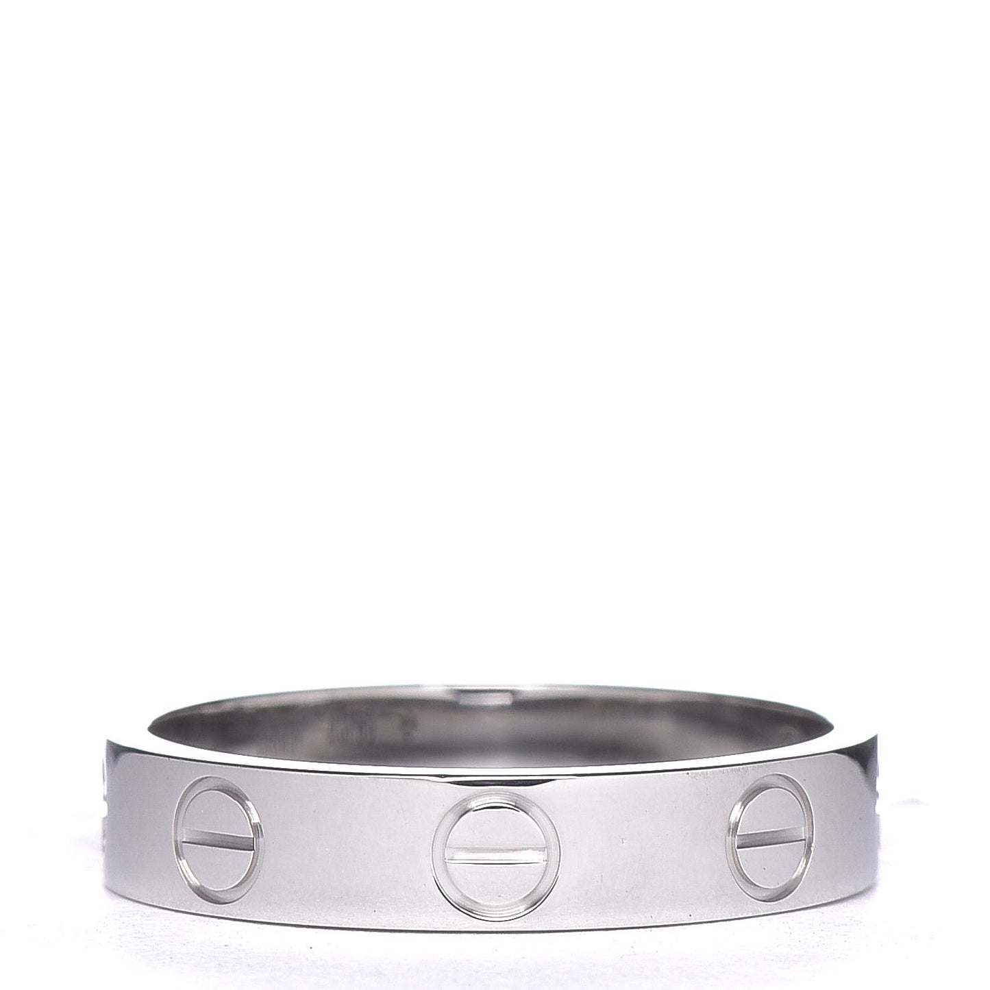 18K White Gold 3.5mm LOVE Wedding Band Ring 49 4.75