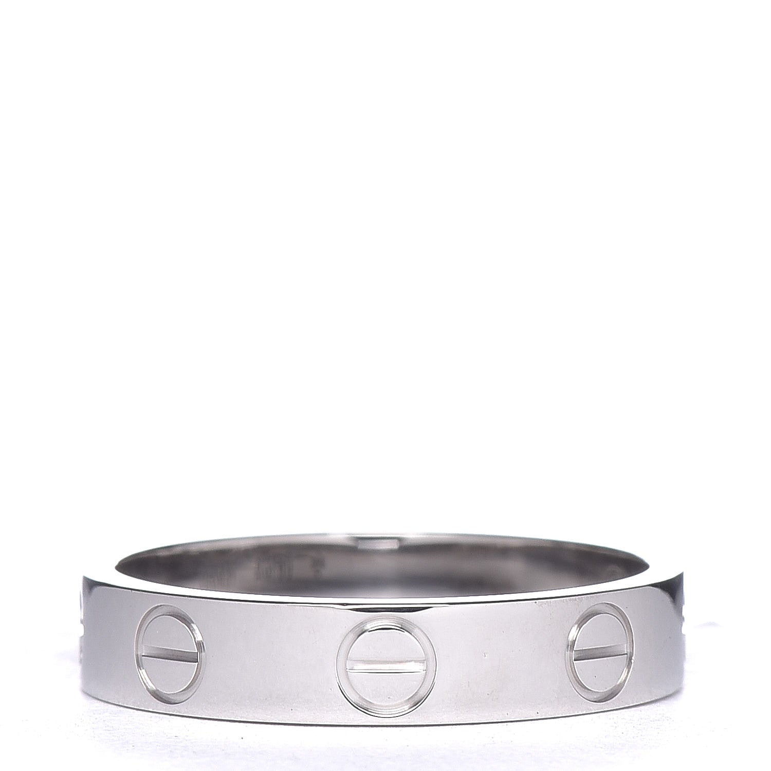 Cartier 18K White Gold 3.5mm LOVE Wedding Band Ring 49 4.75 1 of 4
