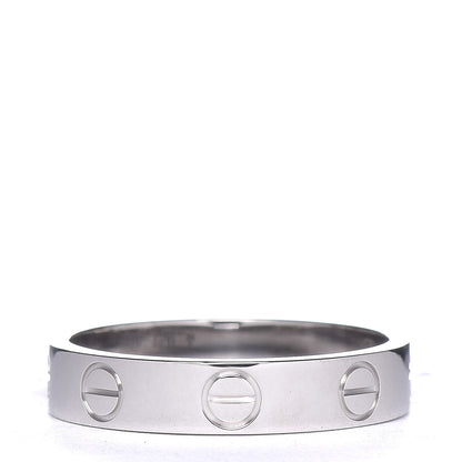 Cartier 18K White Gold 3.5mm LOVE Wedding Band Ring 49 4.75 1 of 4