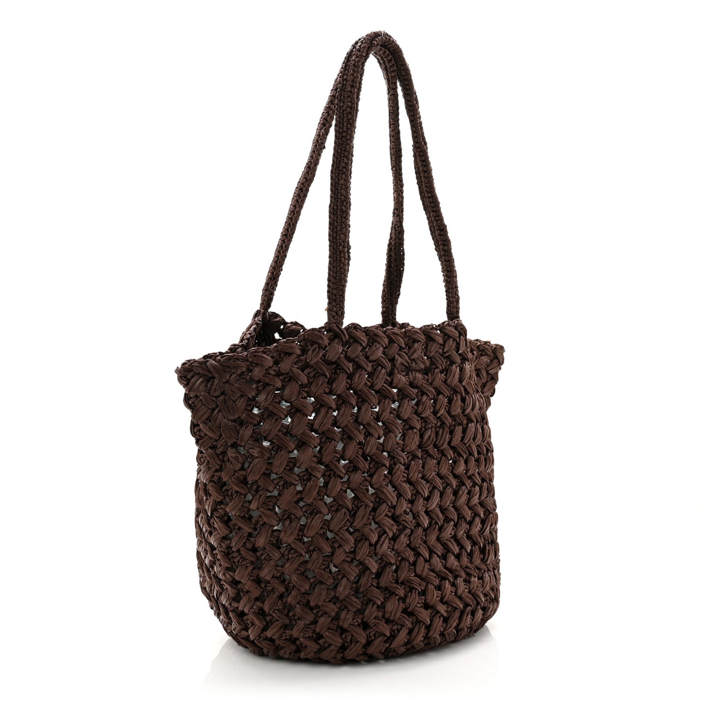 Raffia Estelle Tote Bag Brown