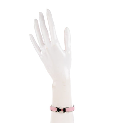 Hermes Enamel Narrow Clic Clac H Bracelet PM Rose Nacarat 4 of 10