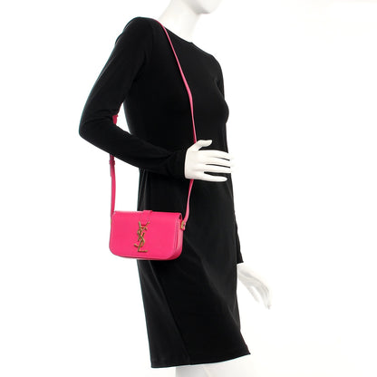 Saint Laurent Calfskin Medium Classic Monogram Universite Bag Fuchsia 2 of 6