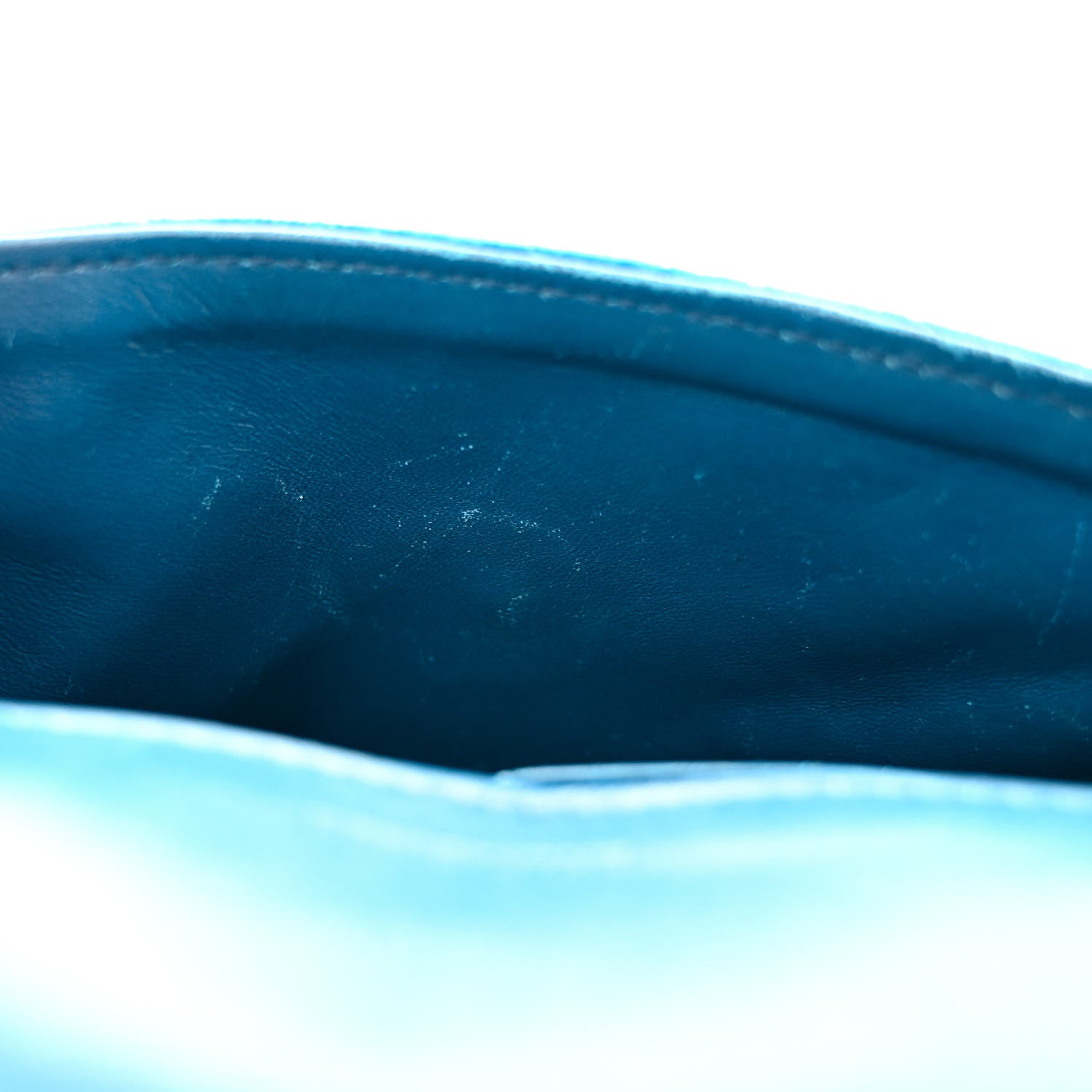 Balenciaga Velvet Logo Matelasse BB Chain Wallet Teal Blue 13 of 14