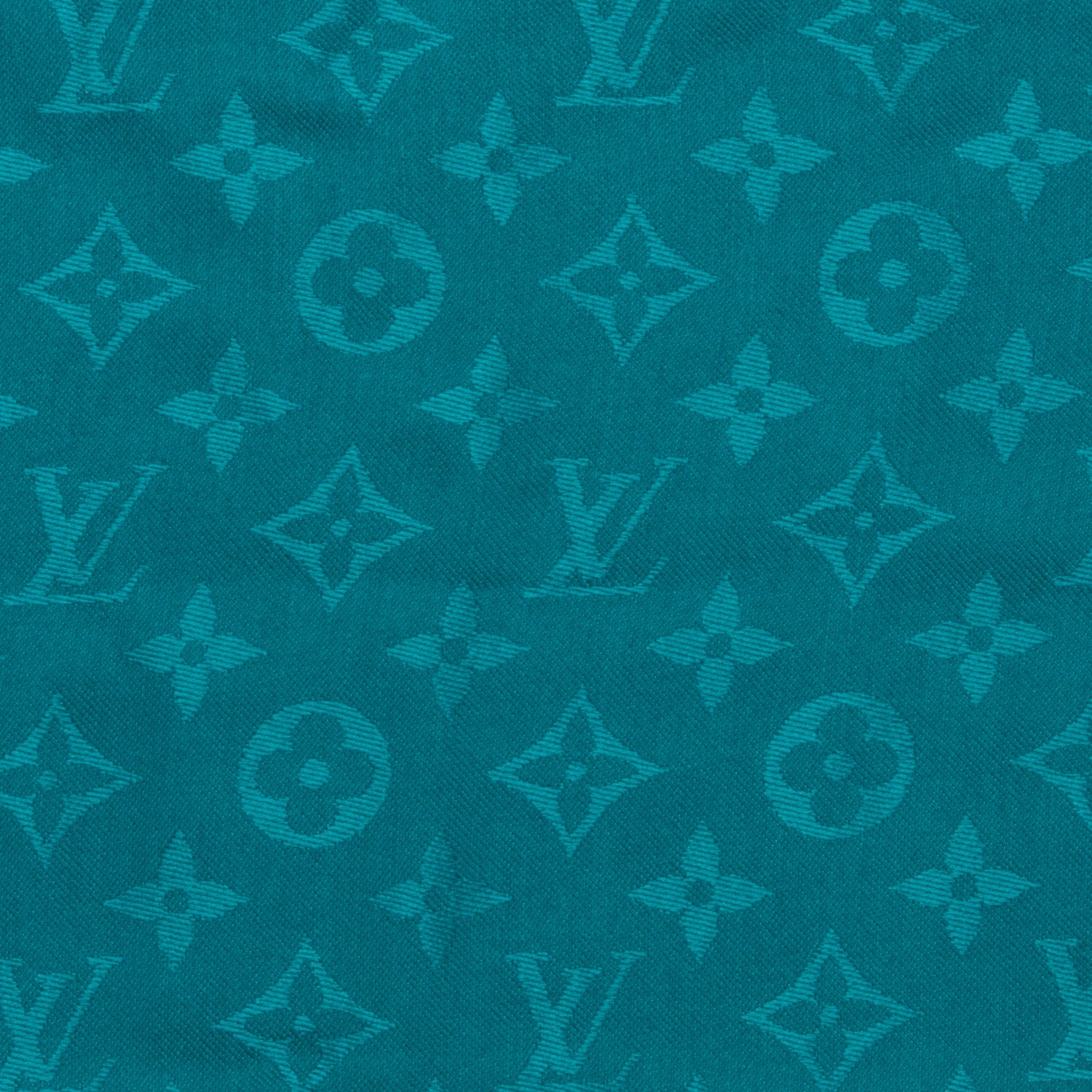 Louis Vuitton Silk Wool Monogram Shine Shawl Turquoise 1 of 5