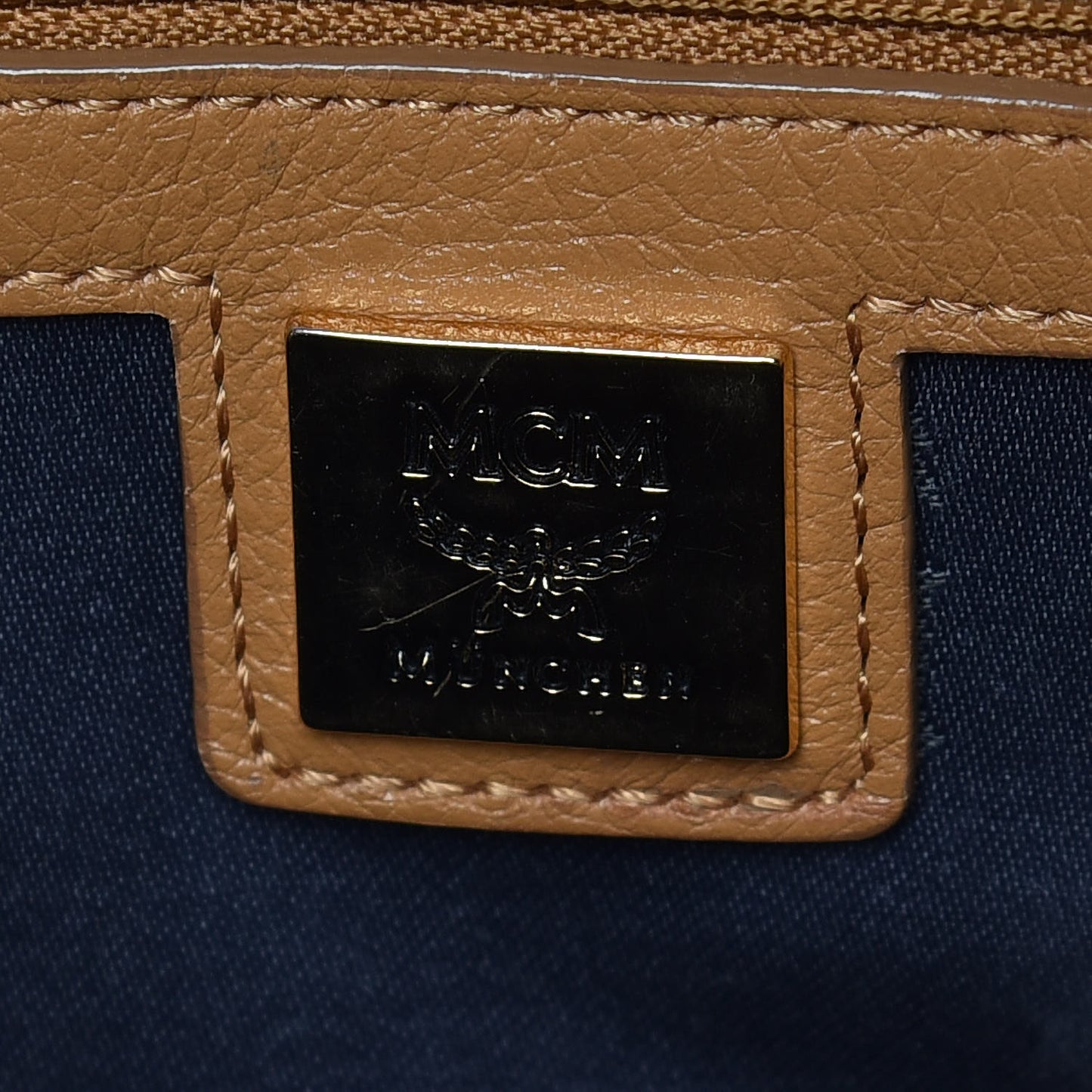 Visetos Studded Small Stark Backpack Cognac