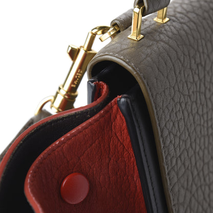 Celine Bullhide Calfskin Grained Nubuck Small Tri-Color Trapeze Taupe 9 of 11