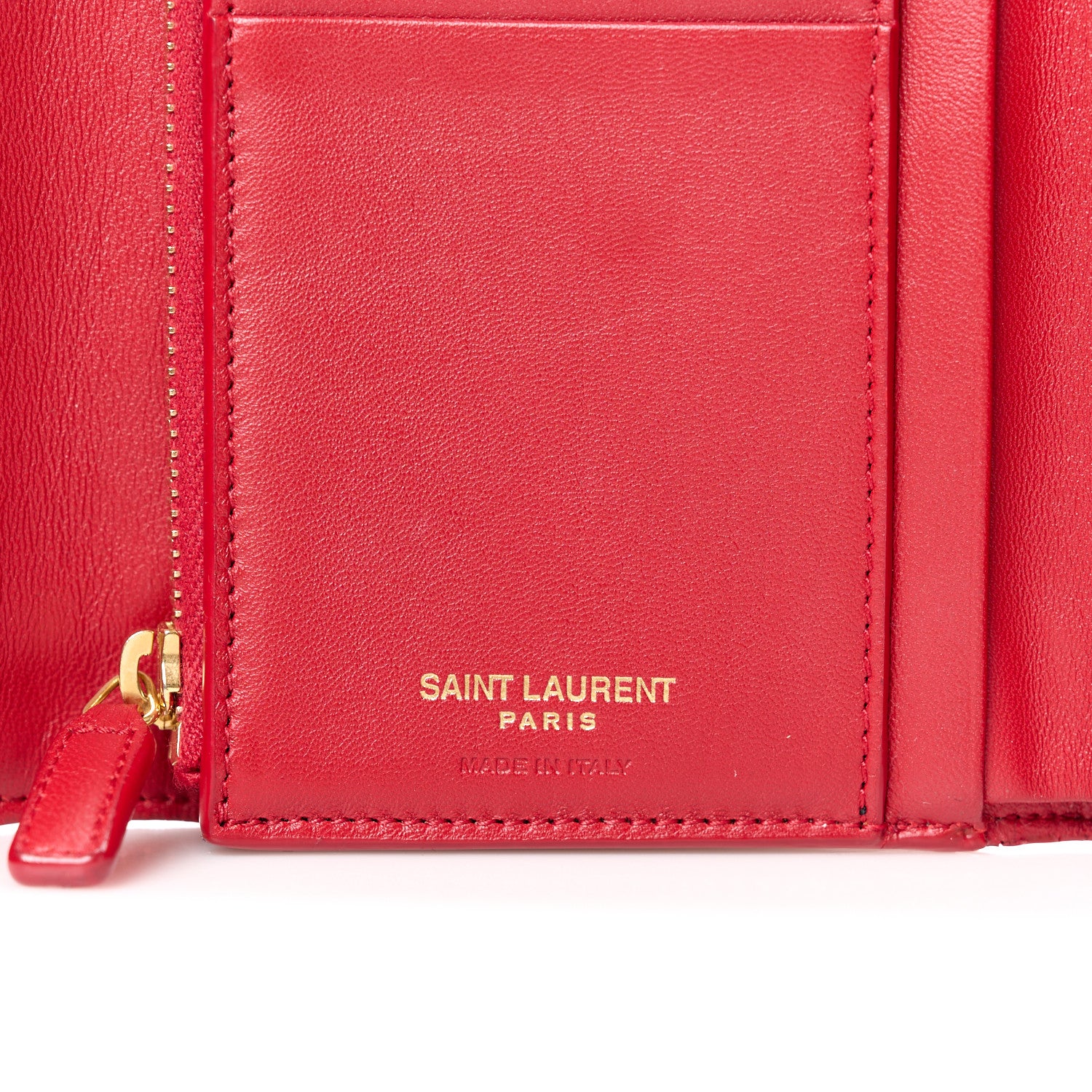 Saint Laurent Lambskin Matelasse Monogram Vicky Tri-Fold Wallet Black 8 of 14