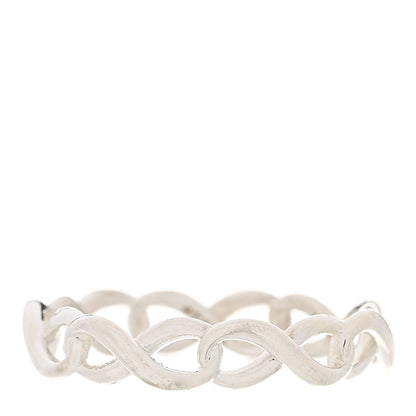 Tiffany Sterling Silver Narrow Infinity Band Ring 49 5 1 of 6
