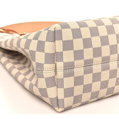 Louis Vuitton Damier Azur Graceful MM Rose Ballerine 8 of 9