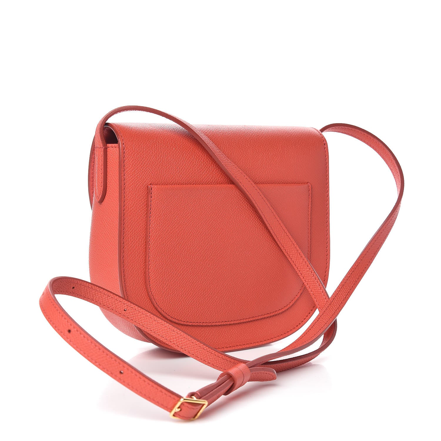 Celine Grained Calfskin Small Trotteur Poppy 3 of 10