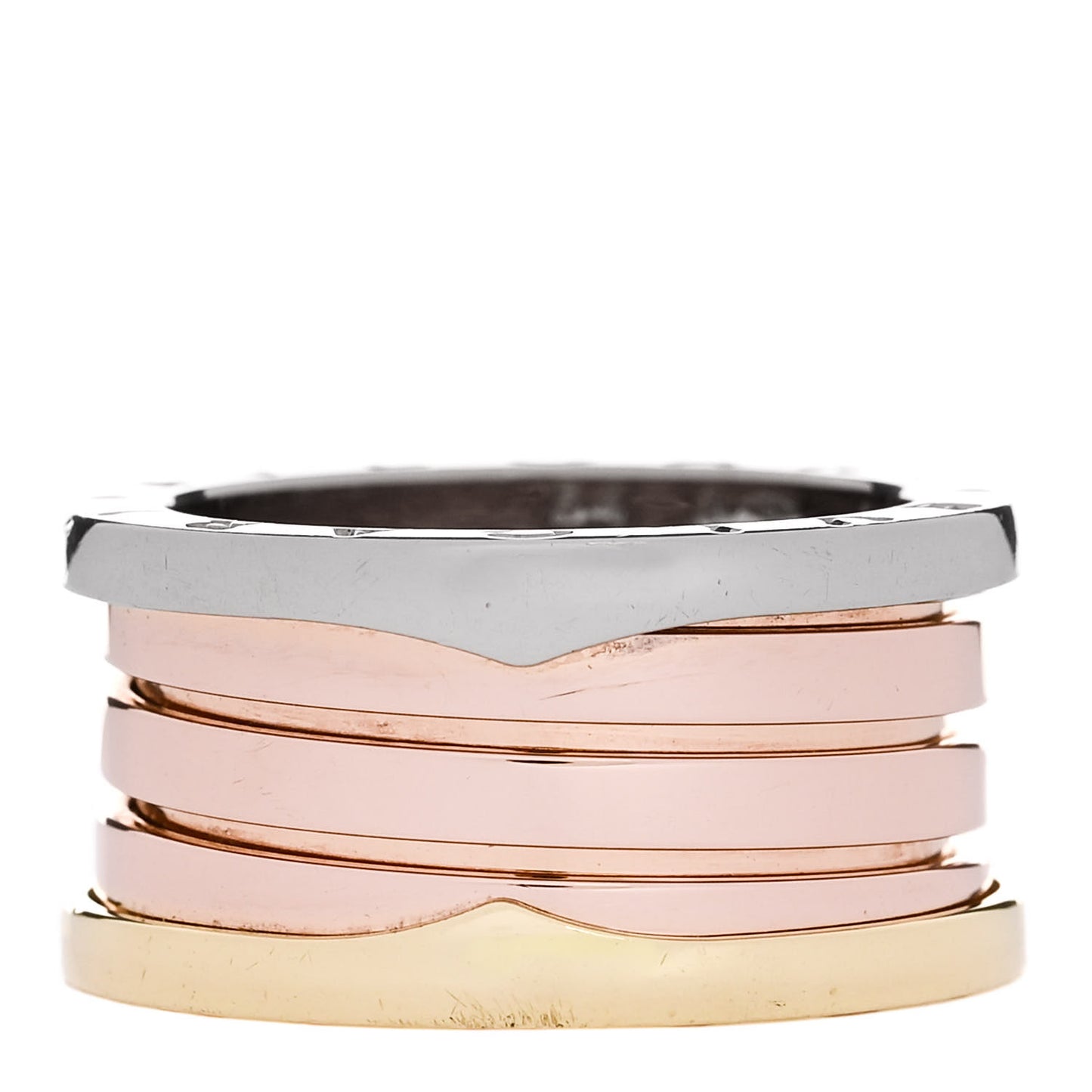 18K Rose White Yellow Gold B.Zero1 Four-Band Ring 54 6.75
