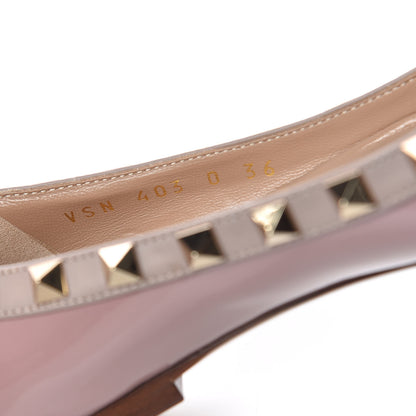 Valentino Garavani Patent Rockstud Ballerina Flats 36 Lipstick Poudre 8 of 9