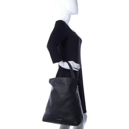 Burberry London Grainy Calfskin Medium Cale Hobo Black 2 of 11