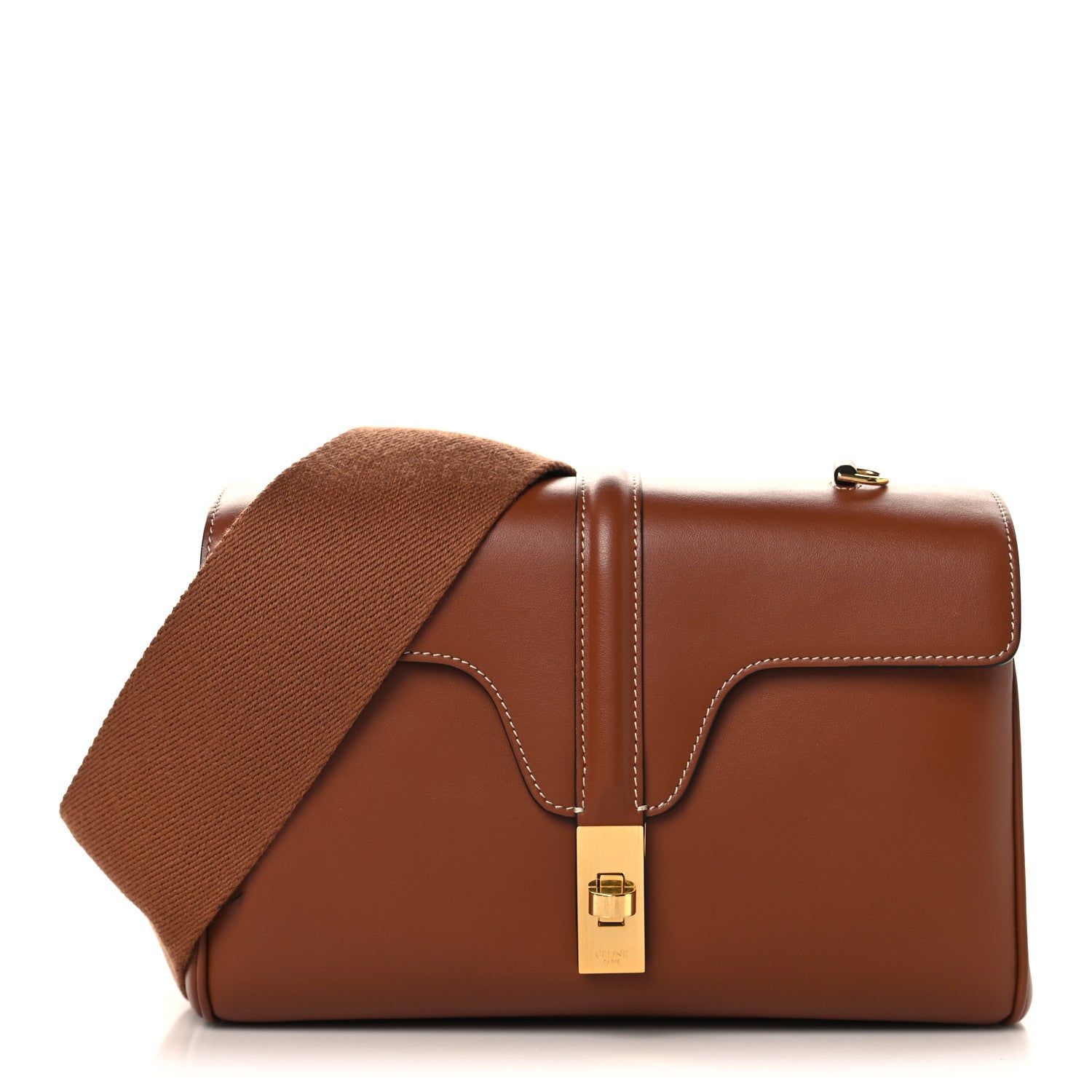 Celine Smooth Calfskin Teen Soft 16 Shoulder Bag Tan 1 of 9