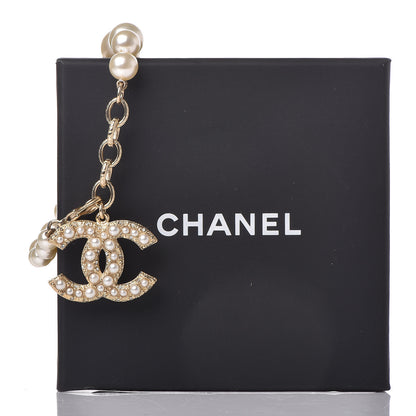 Chanel Pearl Crystal CC Bracelet Gold 5 of 5