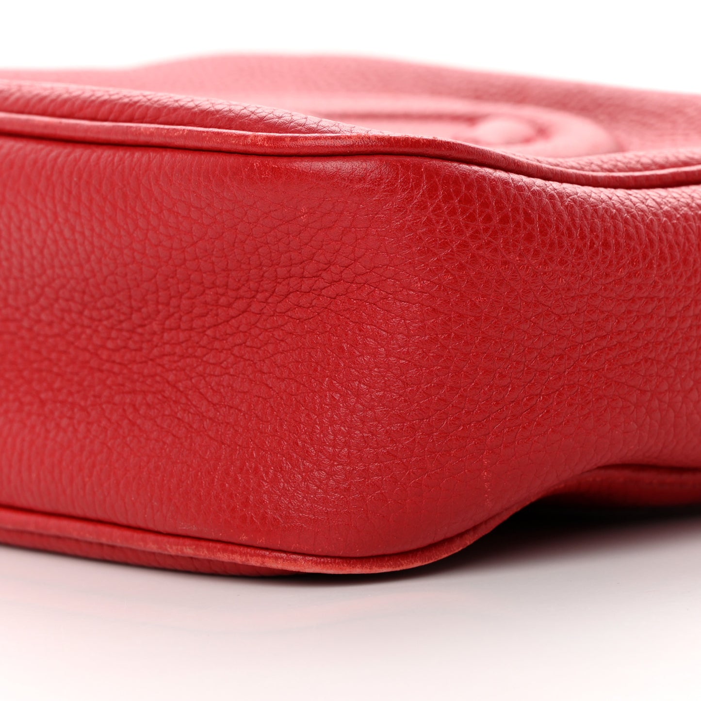 Pebbled Calfskin Small Soho Disco Bag Tabasco Red
