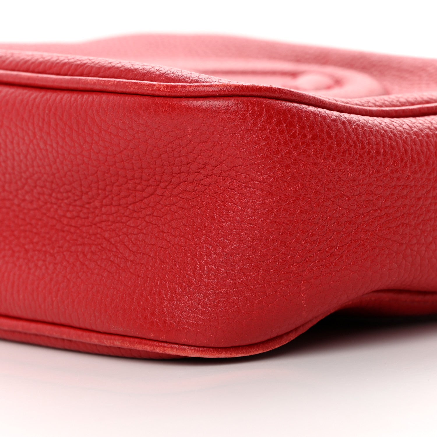 Gucci Pebbled Calfskin Small Soho Disco Bag Tabasco Red 10 of 17