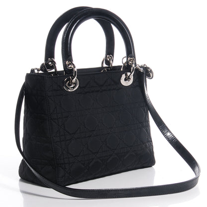 Christian Dior Nylon Cannage Medium Lady Dior Black 4 of 9