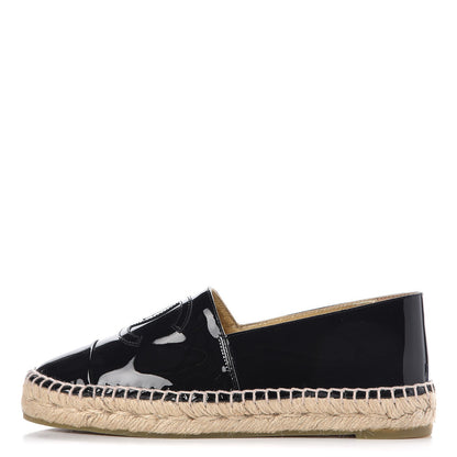 Chanel Patent CC Espadrilles 36 Black 1 of 11