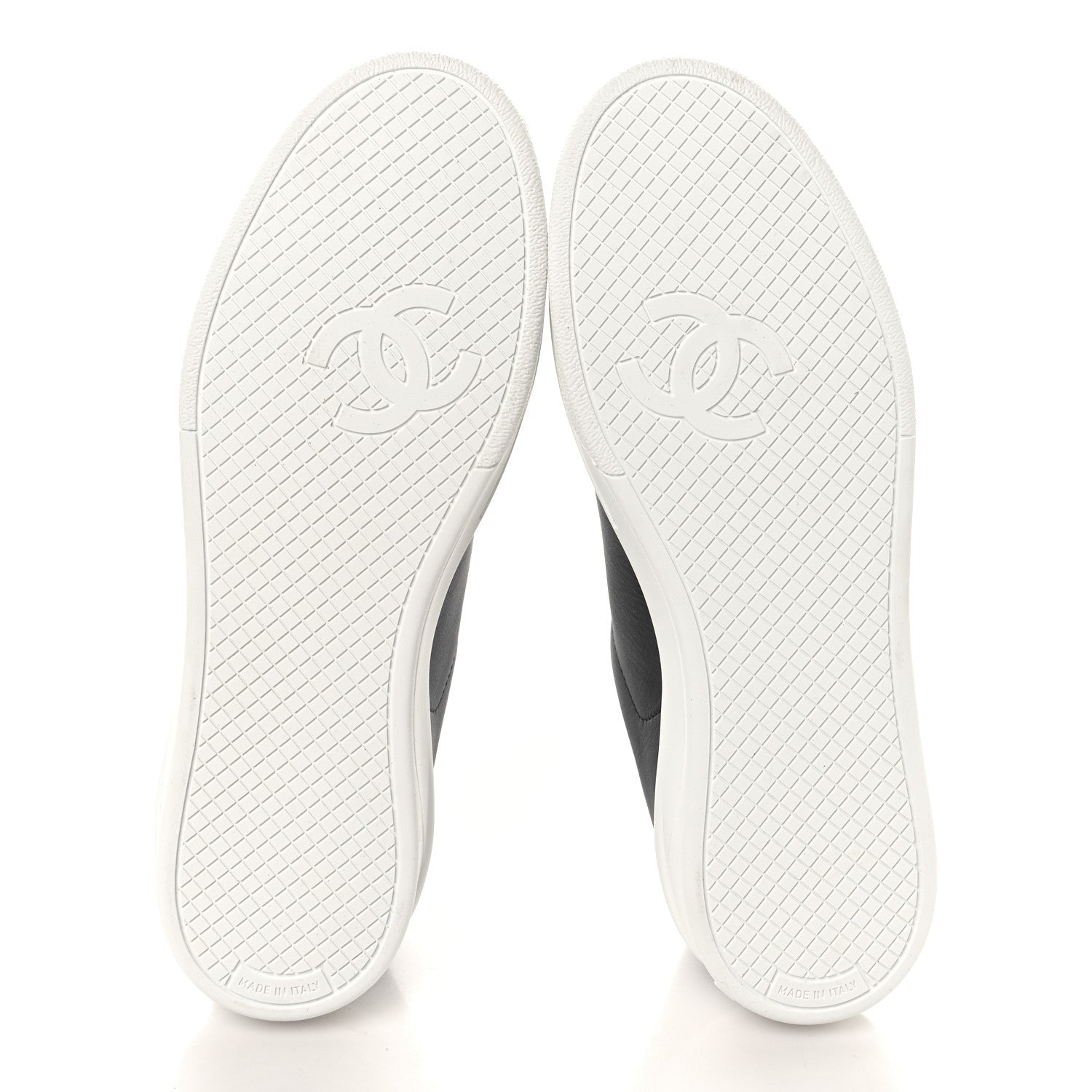 Chanel Calfskin CC Womens Sneakers 36.5 Black 6 of 9