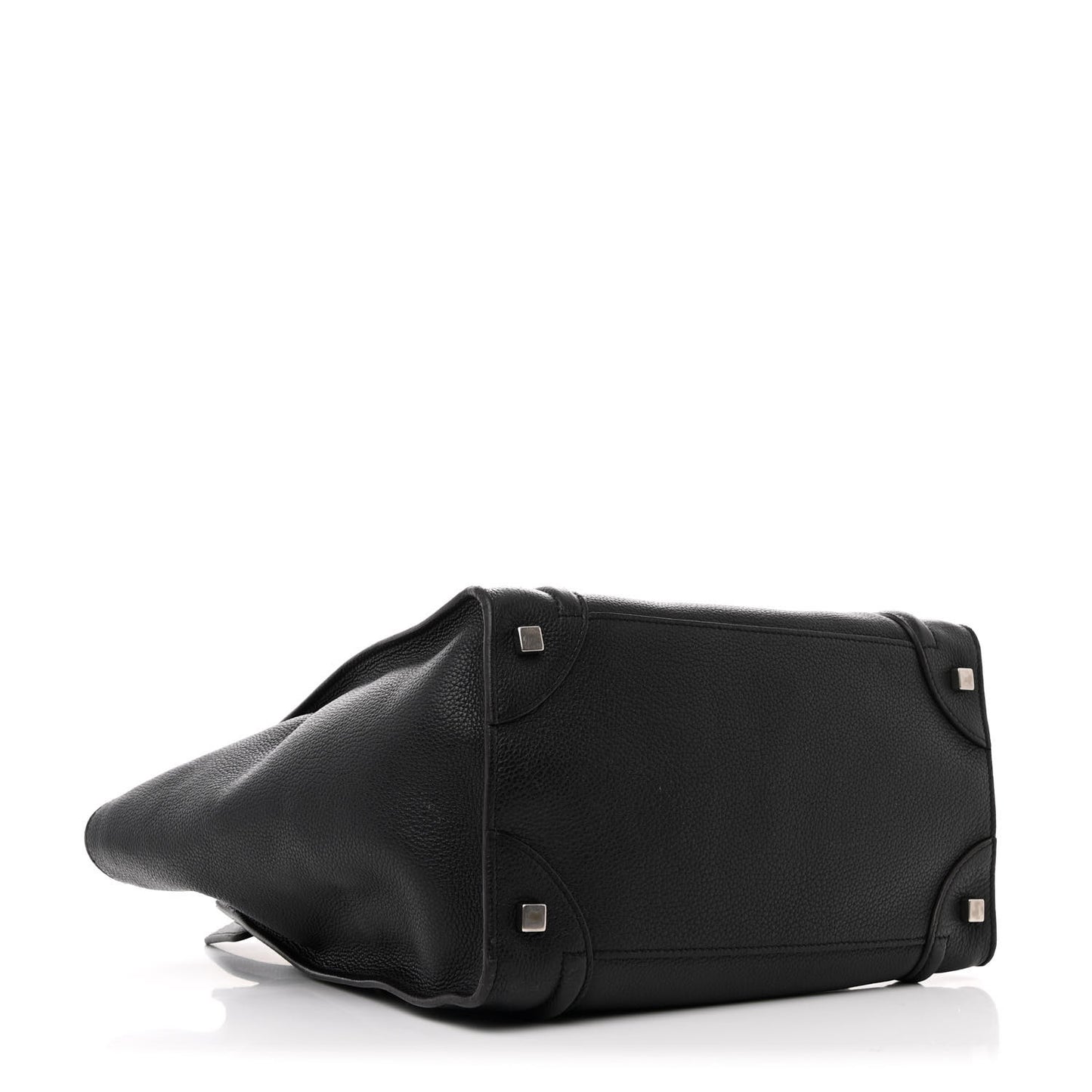 Drummed Calfskin Mini Luggage Black