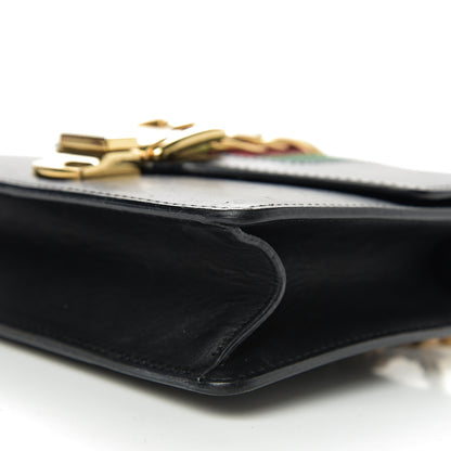 Gucci Calfskin Mini Sylvie Chain Shoulder Bag Black 15 of 17