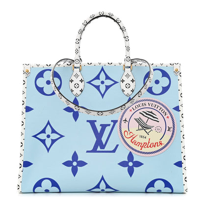 Louis Vuitton Monogram Giant Hamptons Onthego Blue 1 of 10