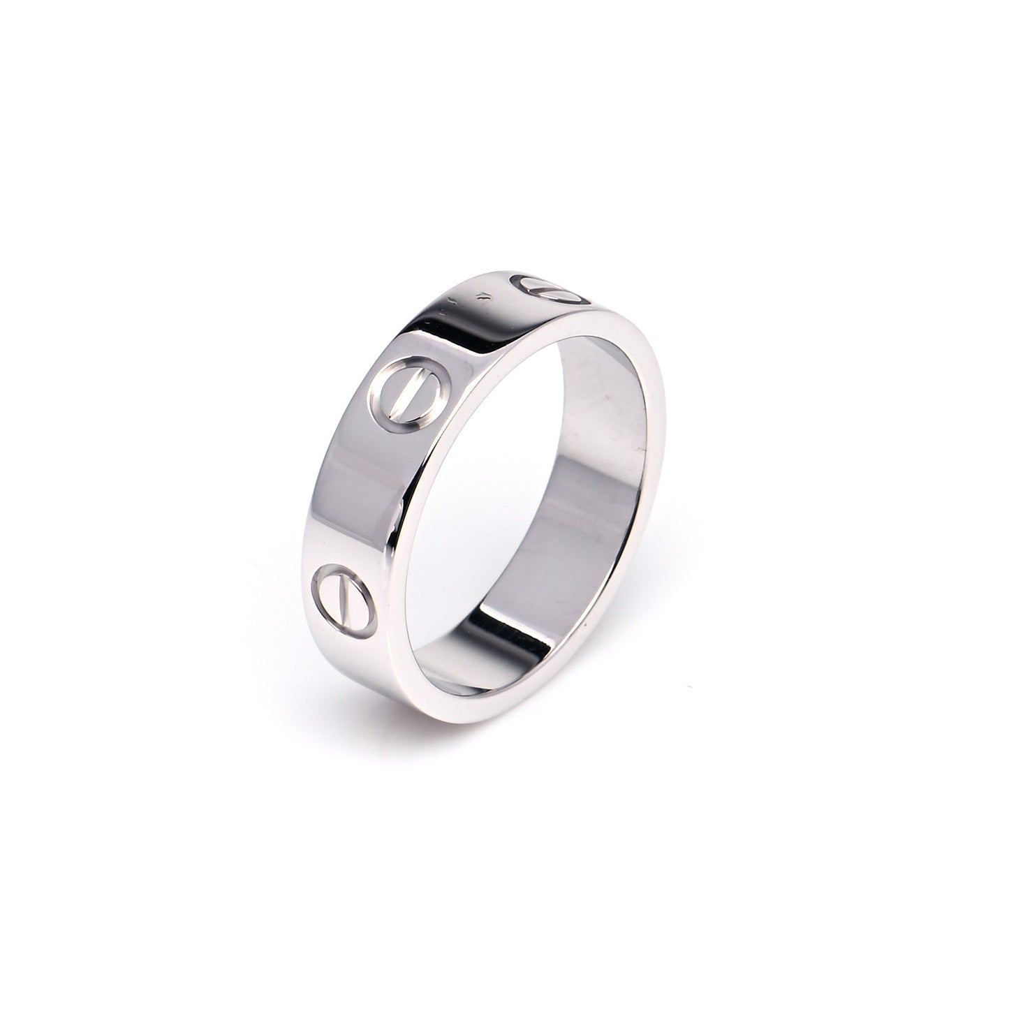 18K White Gold 5.5mm LOVE Ring 56 7.5
