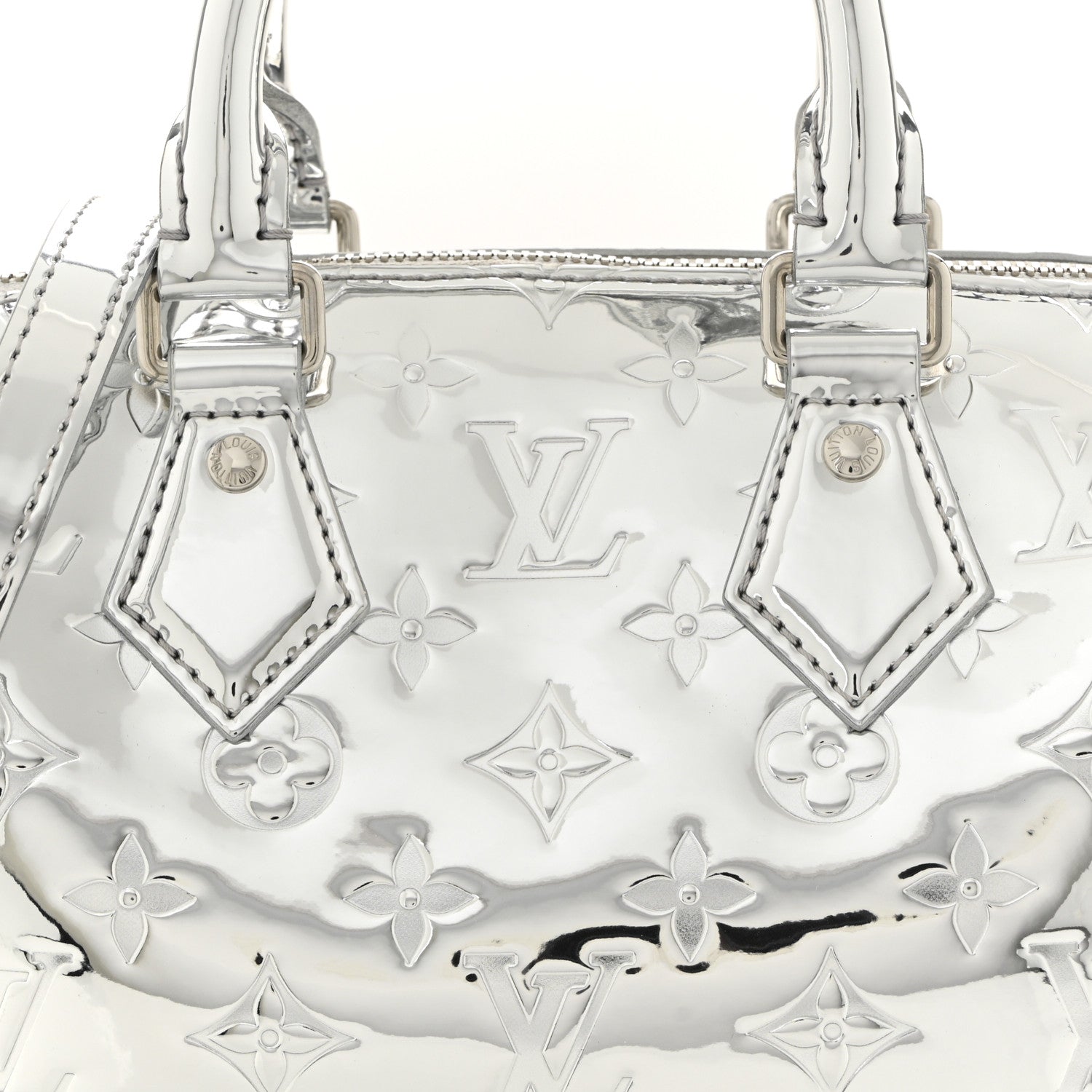 Louis Vuitton Monogram Miroir Speedy Bandouliere 20 Silver 7 of 9