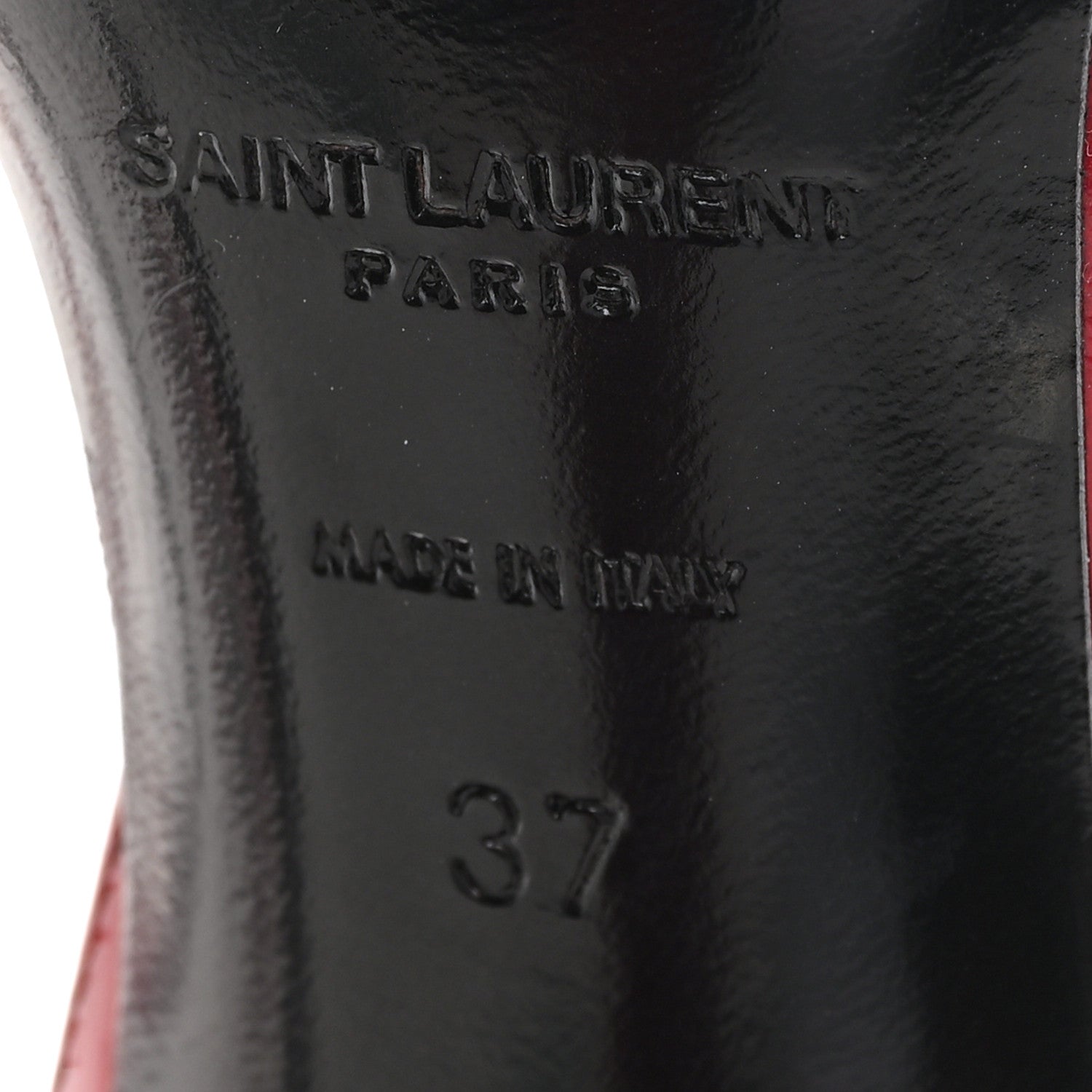 Saint Laurent Patent Gippy Crisscross Mule Sandals 37 Red 7 of 9